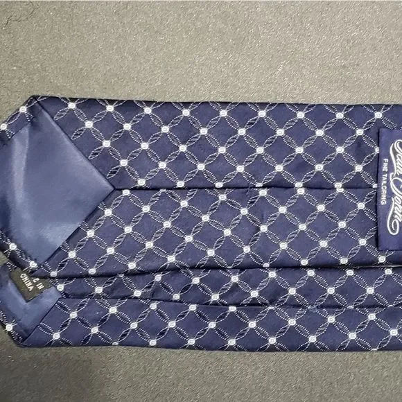 Sean John Blue/White Abstract print Tie - Picture 4 of 4